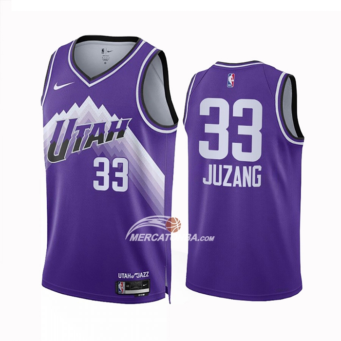 Maglia Utah Jazz Johnny Juzang NO 33 Citta 2023-24 Viola